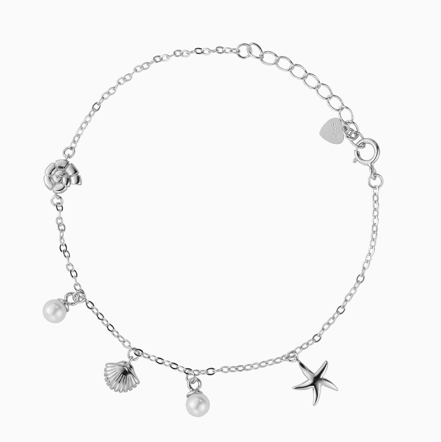 Ocean Pearl Charm Bracelet