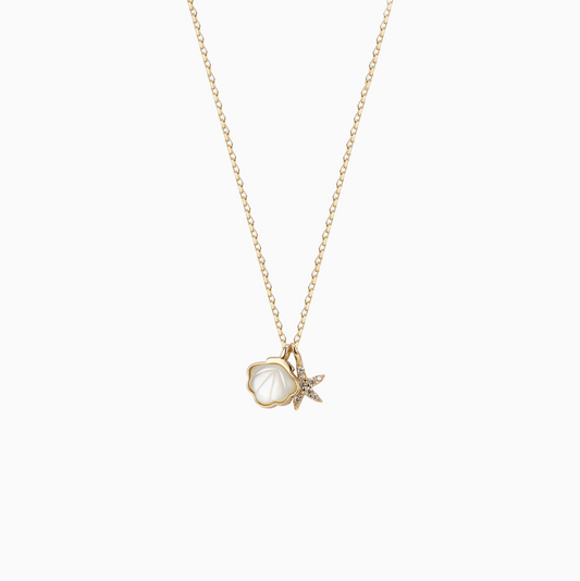 Gold Tiny Ocean Shell Necklace