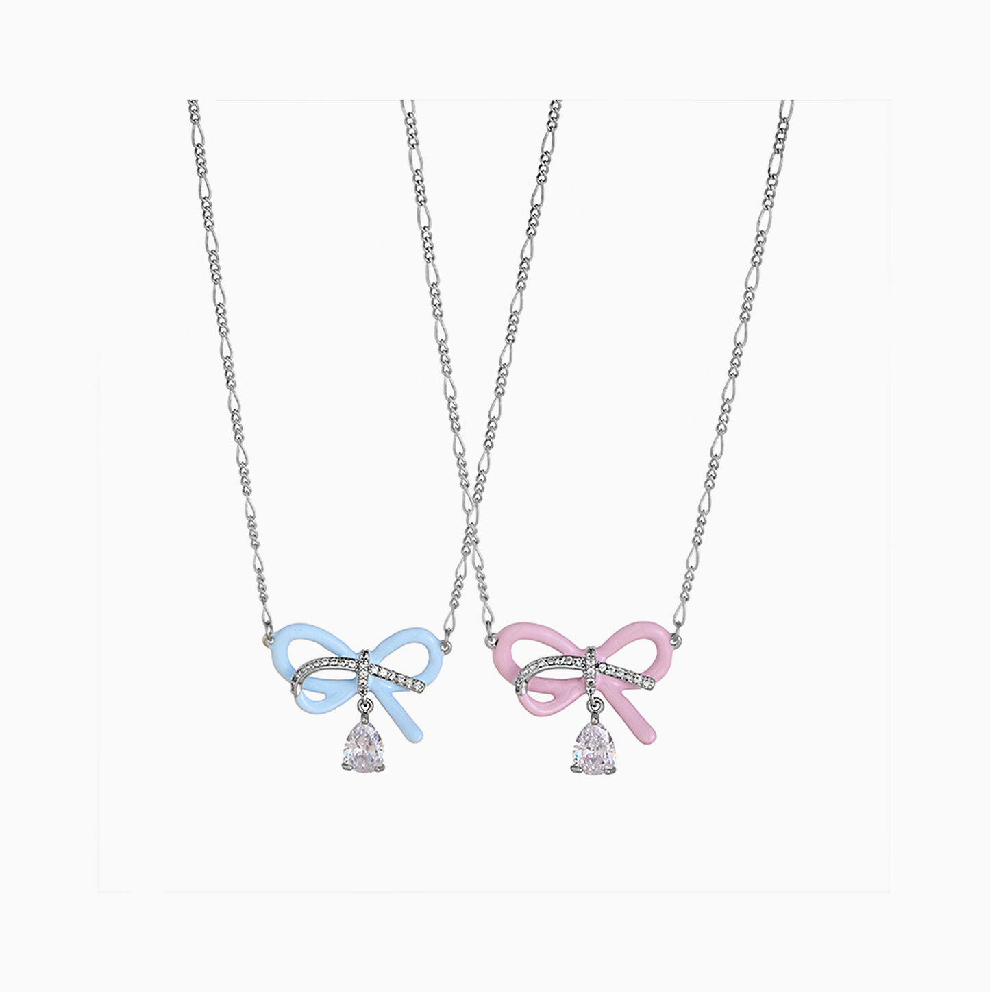 Ballet Dancer Bow Enamel Pendant Necklace