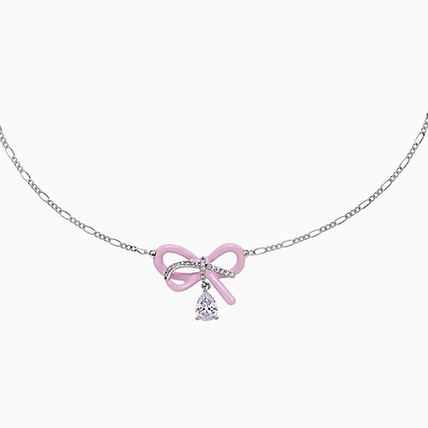 Ballet Dancer Bow Enamel Pendant Necklace