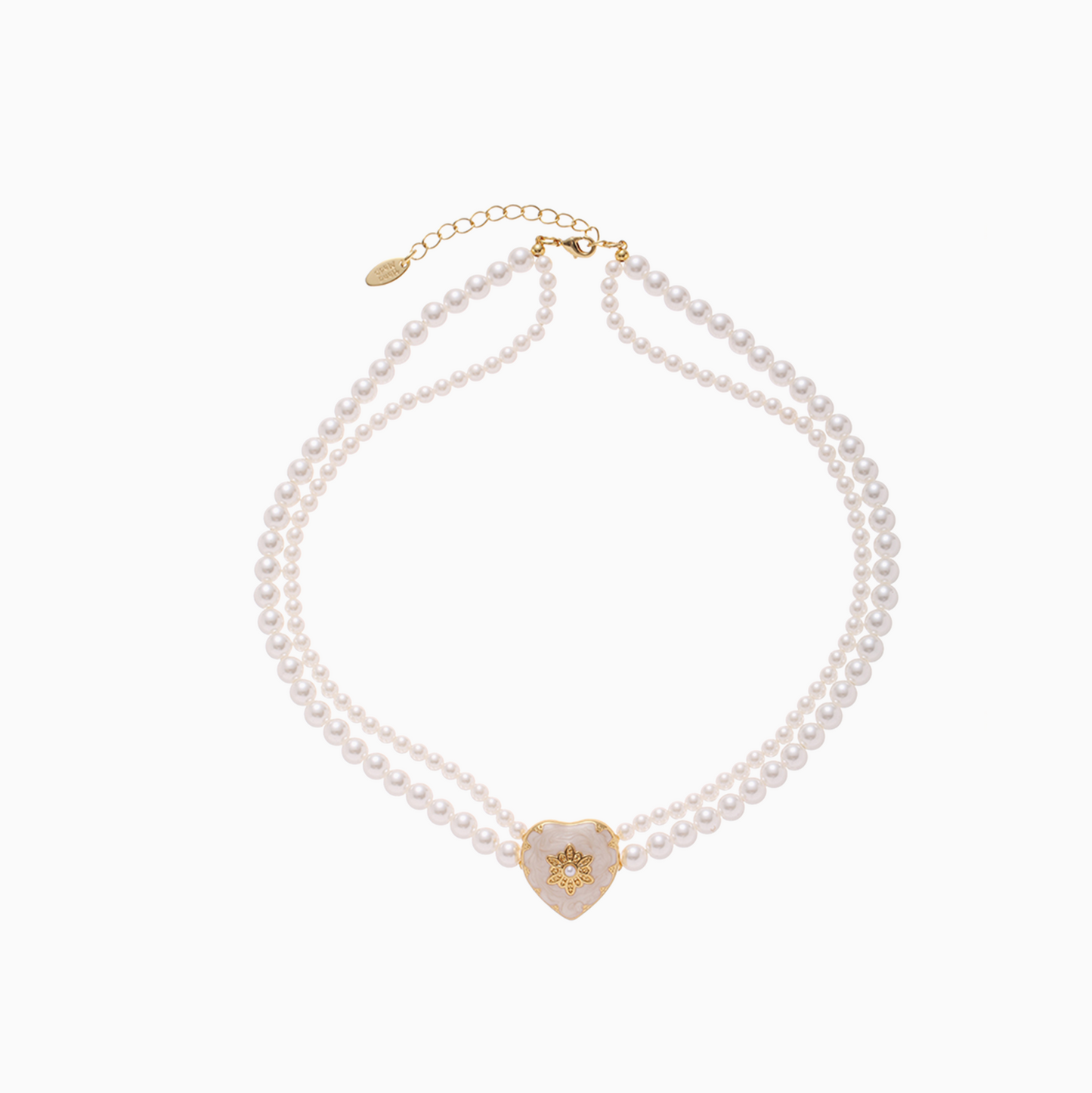 18k Gold-plated Double Layers Pearl Necklace