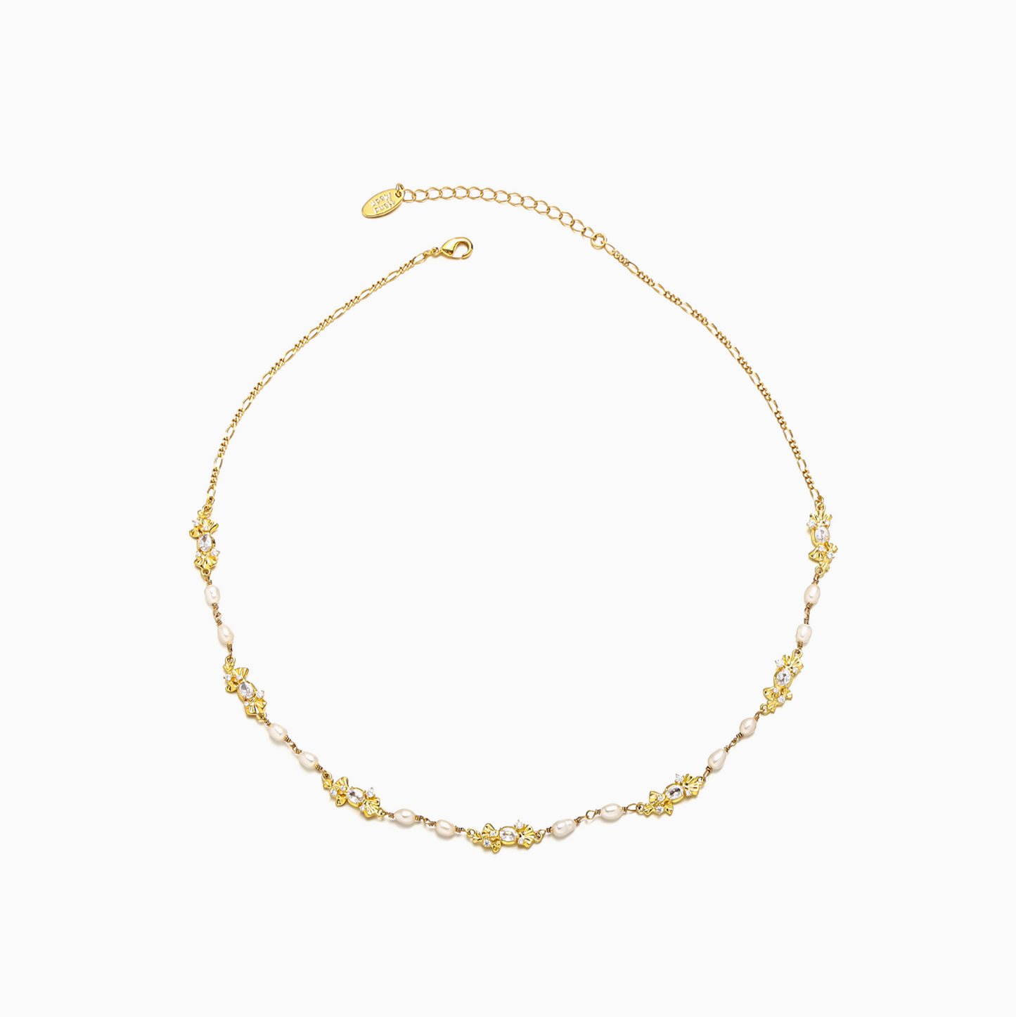 18k Gold-plated Tiny Candy Water Pearl Necklace