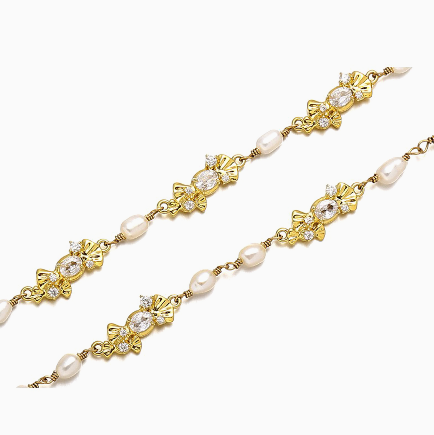 18k Gold-plated Tiny Candy Water Pearl Necklace