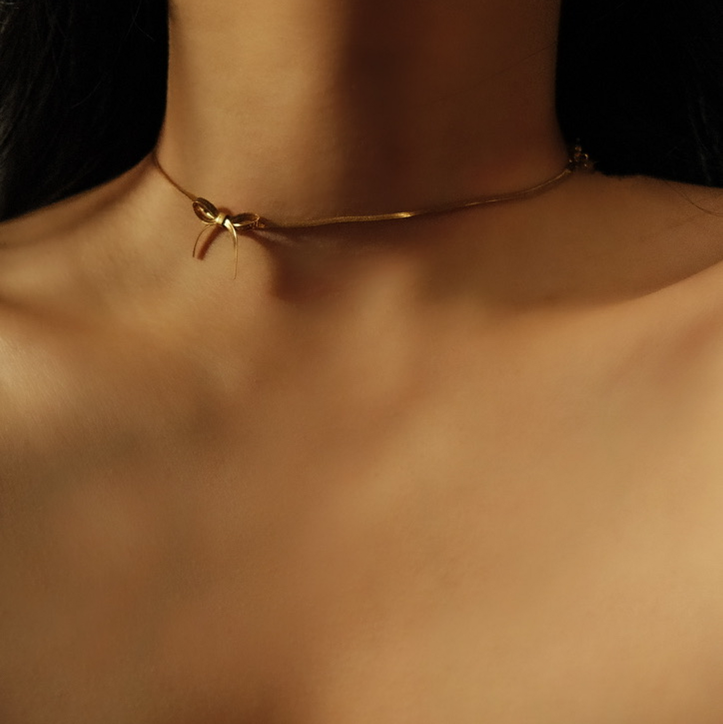 Tiny Bow Cute Girl Choker