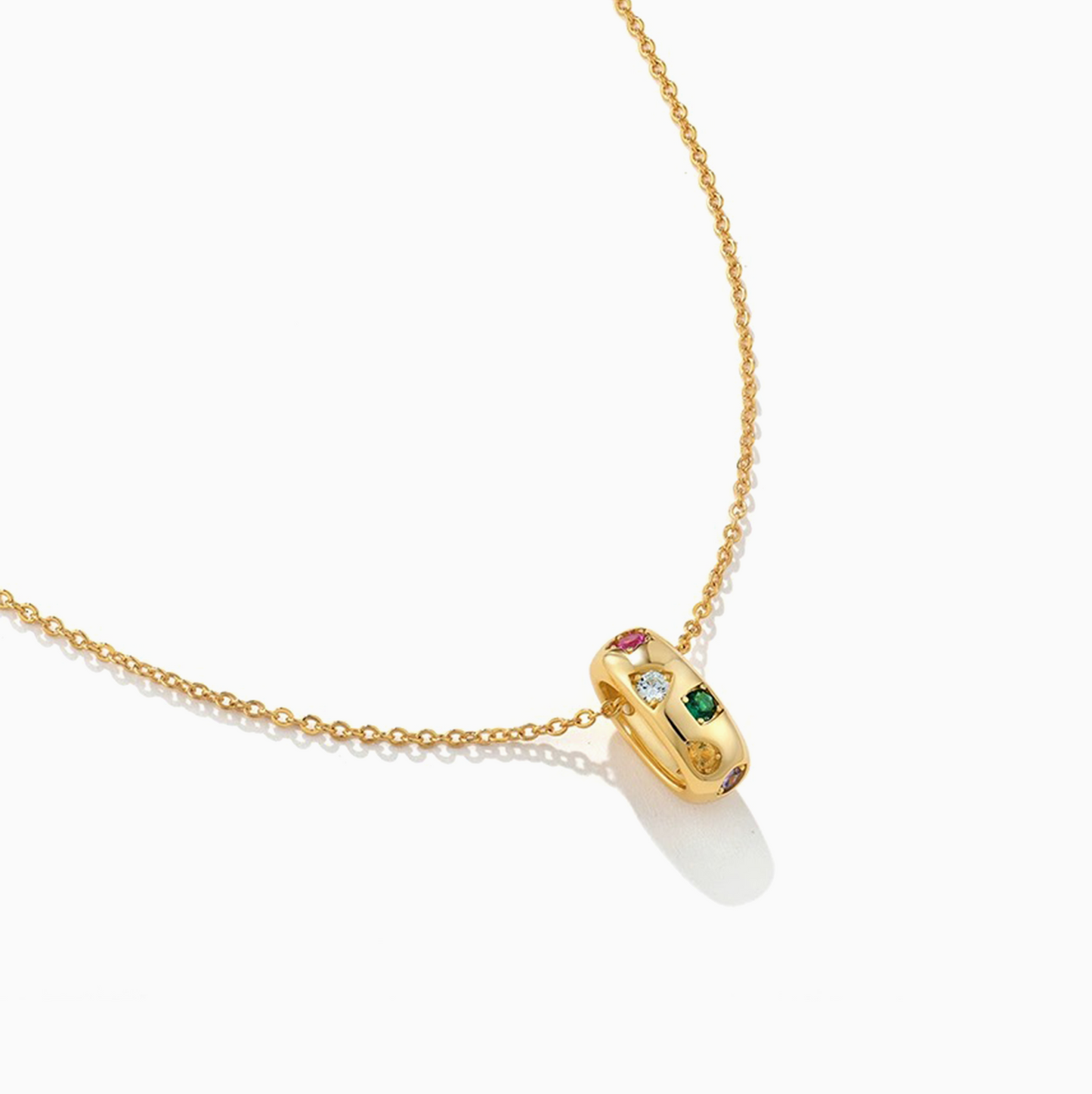 Yellow Gold Iconica Multi-zirconia Necklace