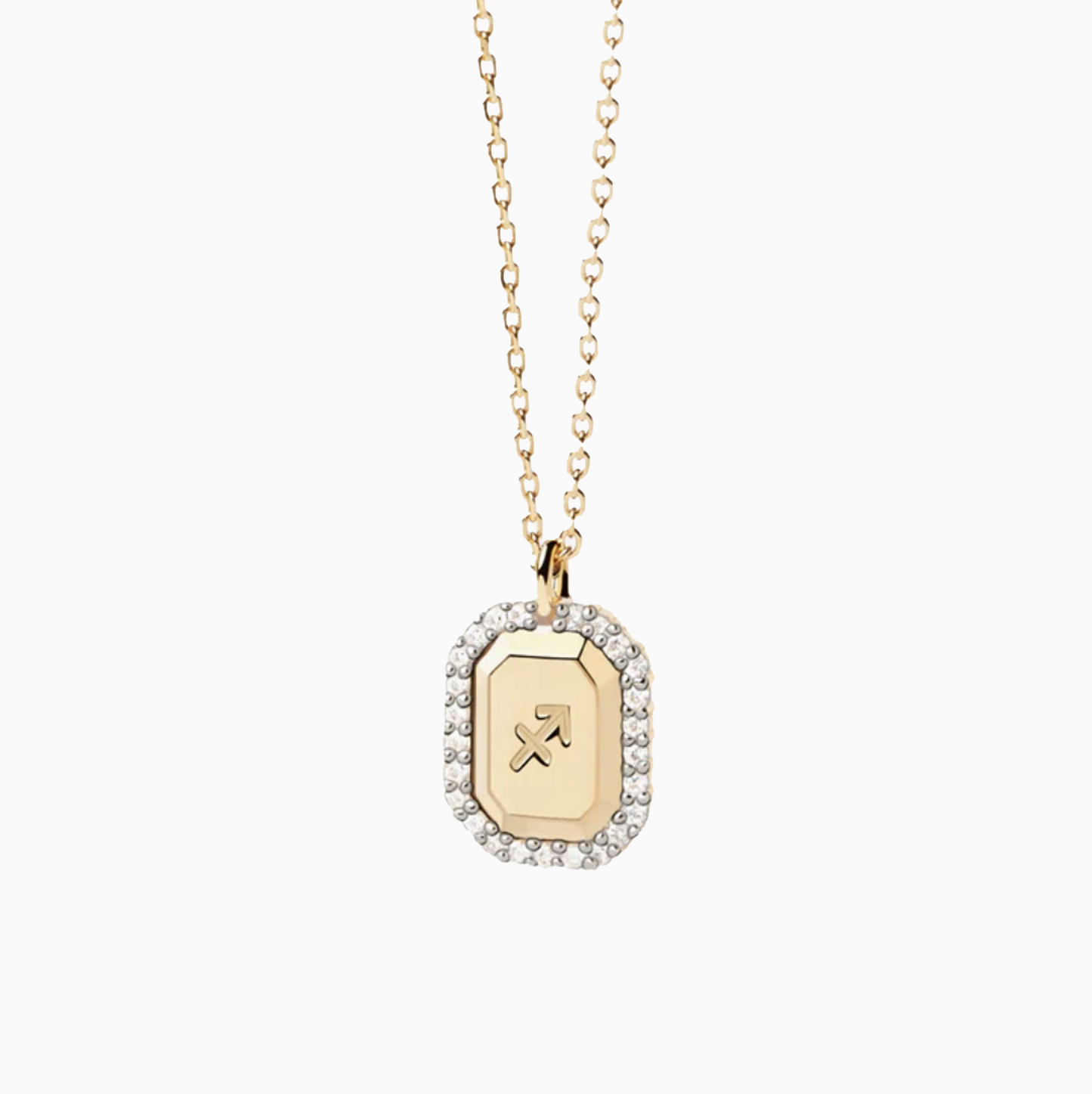 Zircon 18k Gold-plated Constellation Pendant Necklace