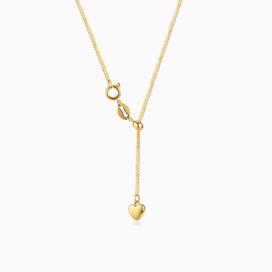 Yellow Gold Tiny Heart Necklace