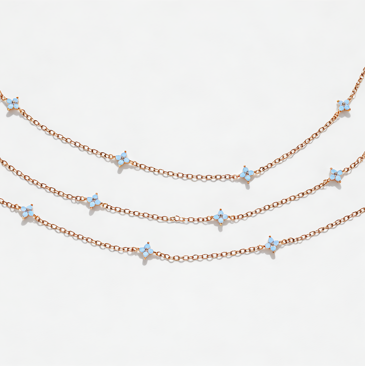 Coquette Delicate Blue Blossom Necklace