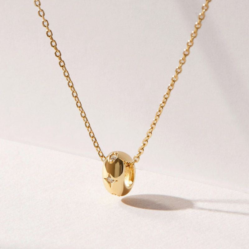 Yellow Gold Iconica Zirconia Necklace