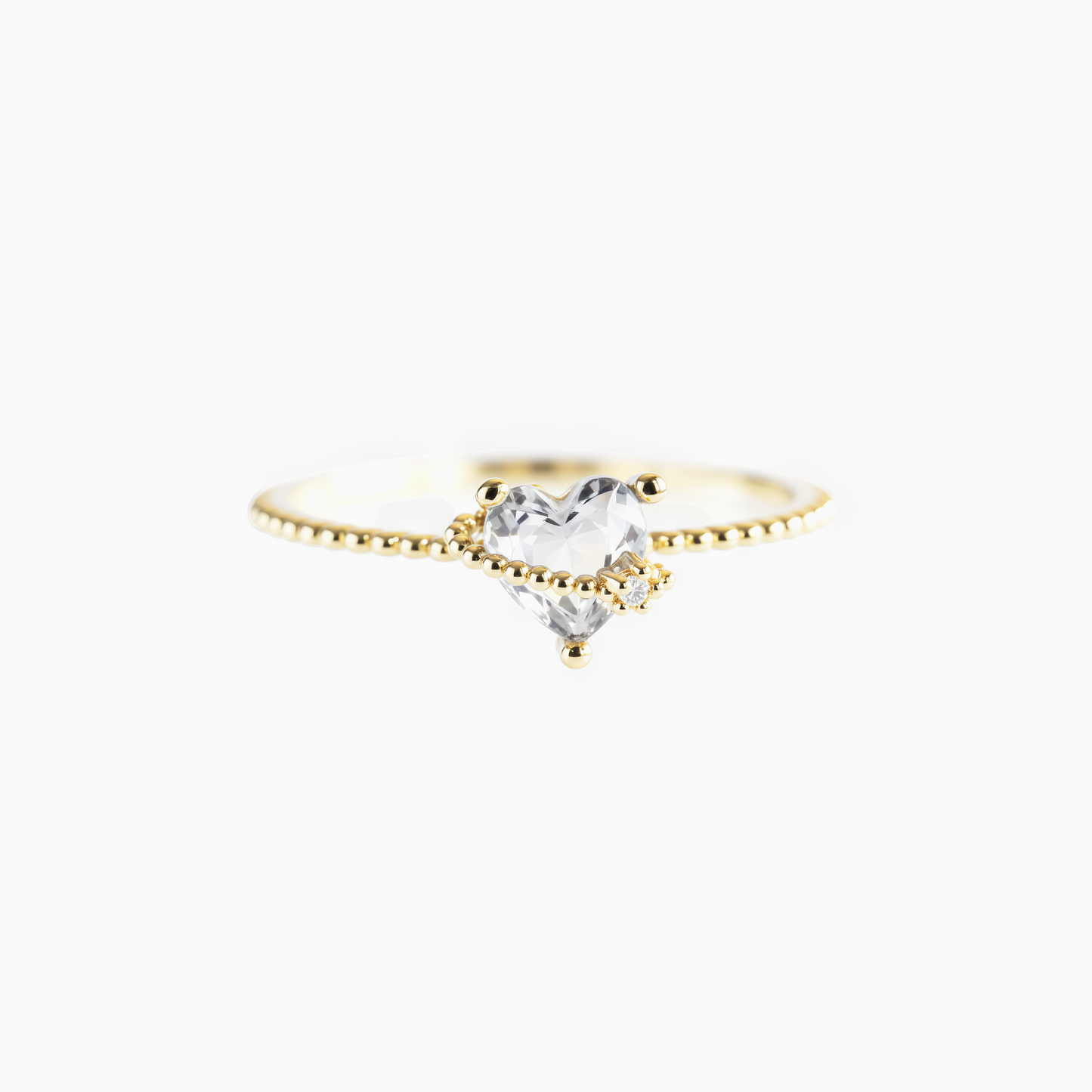 Coquette Ziconia Heart Stack Ring