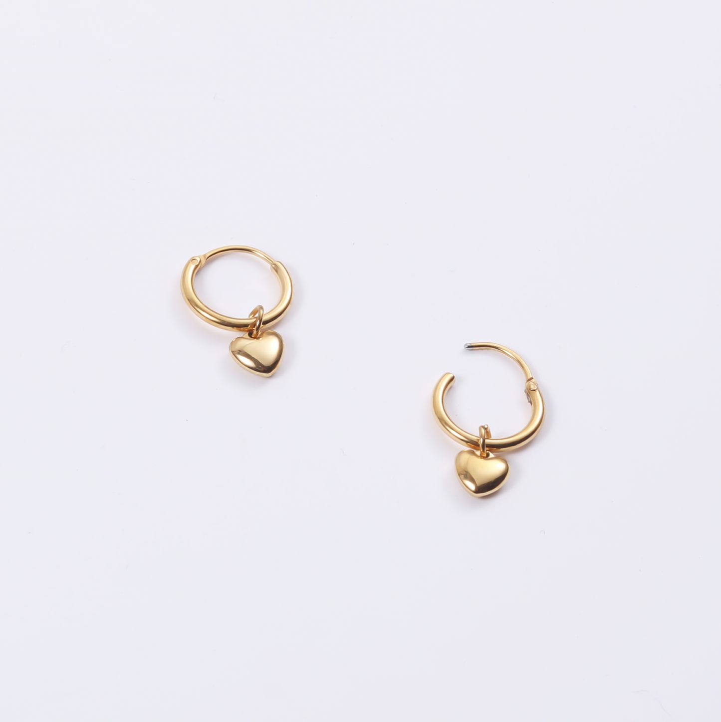 Gold Coquette Tiny Heart Earrings