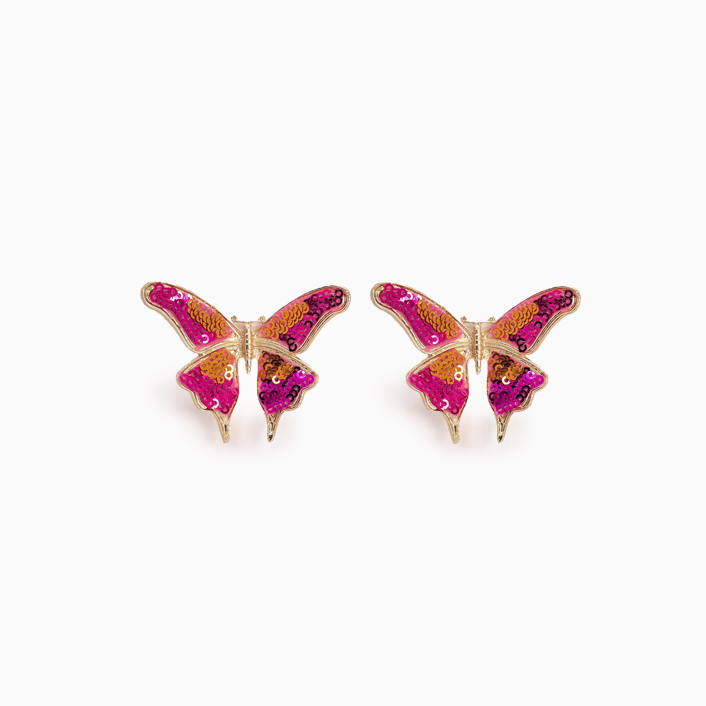 Gleaming Flutter Shiny Butterfly Earrings