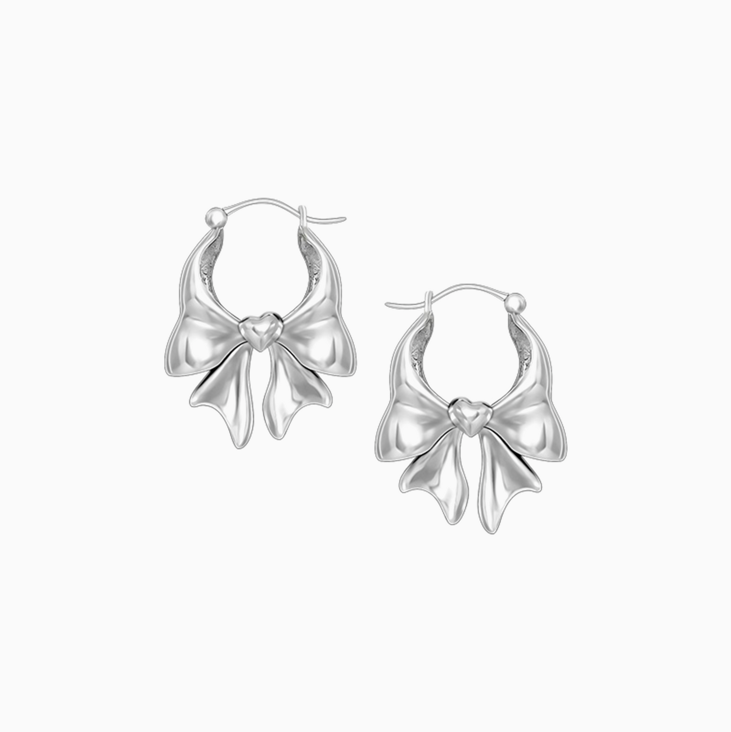 Retro Silver Elegant Bow Earrings