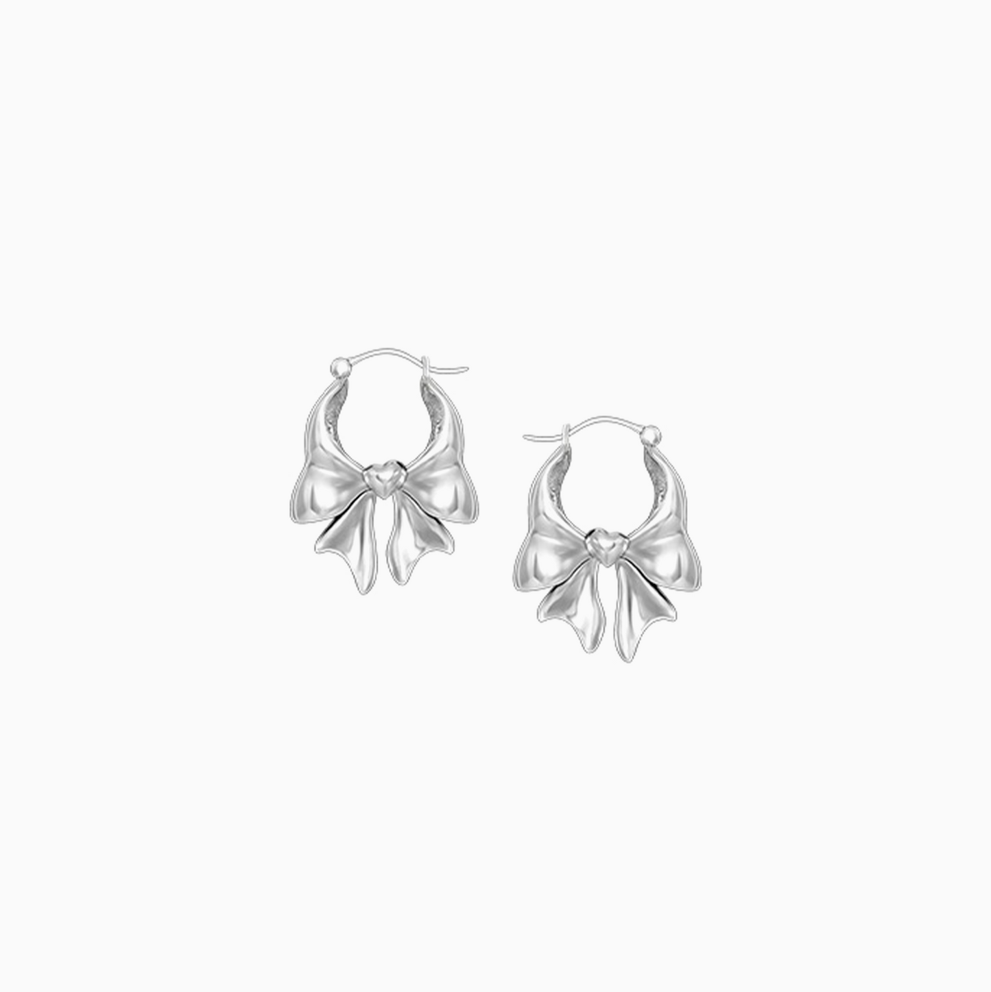 Retro Silver Elegant Bow Earrings