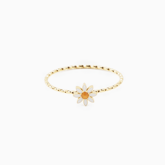 Delicate Daisy Gold Stack Ring