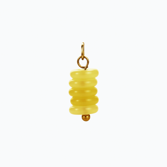 Yellow Natural Jade Charm Pendant