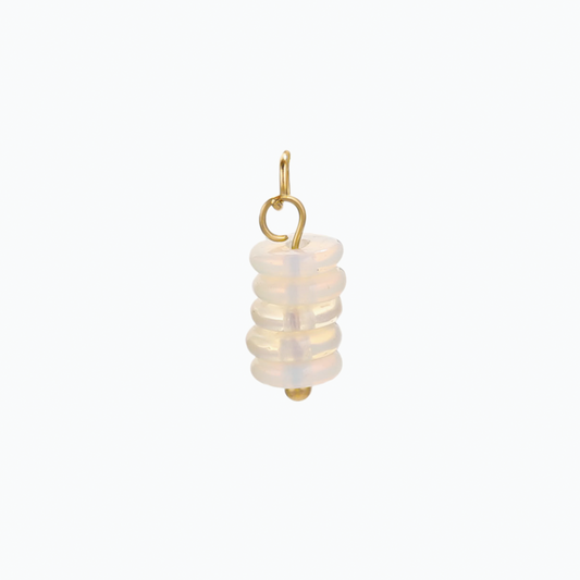 White Natural Jade Charm Pendant