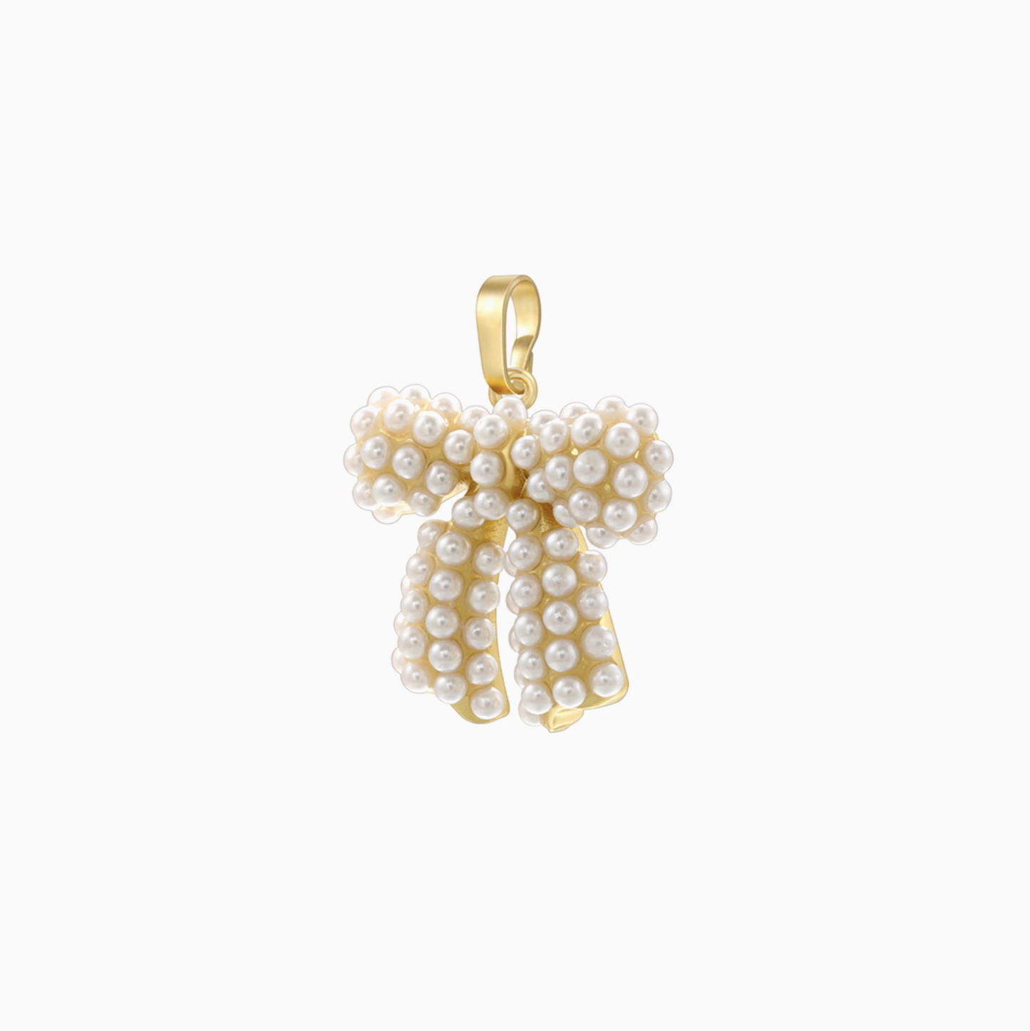 18k Pearl Bow Charm